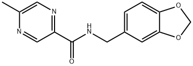 Pyrazinecarboxamide, N-(1,3-benzodioxol-5-ylmethyl)-5-methyl- (9CI) Struktur