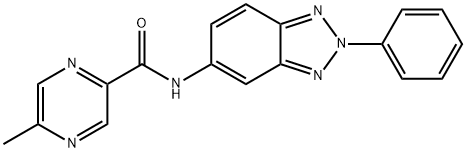 Pyrazinecarboxamide, 5-methyl-N-(2-phenyl-2H-benzotriazol-5-yl)- (9CI) Struktur