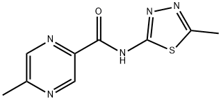 Pyrazinecarboxamide, 5-methyl-N-(5-methyl-1,3,4-thiadiazol-2-yl)- (9CI) Struktur