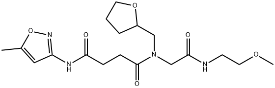 Butanediamide, N-[2-[(2-methoxyethyl)amino]-2-oxoethyl]-N-(5-methyl-3-isoxazolyl)-N-[(tetrahydro-2-furanyl)methyl]- (9CI) Struktur