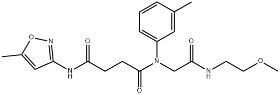 Butanediamide, N-[2-[(2-methoxyethyl)amino]-2-oxoethyl]-N-(5-methyl-3-isoxazolyl)-N-(3-methylphenyl)- (9CI) Struktur