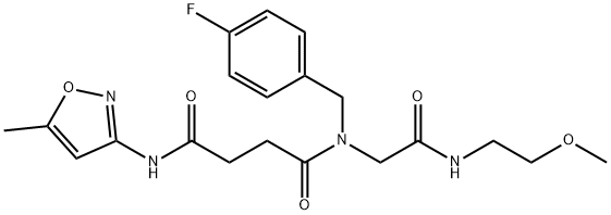 Butanediamide, N-[(4-fluorophenyl)methyl]-N-[2-[(2-methoxyethyl)amino]-2-oxoethyl]-N-(5-methyl-3-isoxazolyl)- (9CI) Struktur