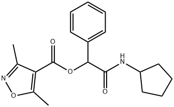 4-Isoxazolecarboxylicacid,3,5-dimethyl-,2-(cyclopentylamino)-2-oxo-1-phenylethylester(9CI) Struktur