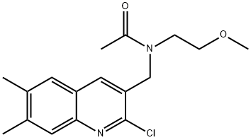 Acetamide, N-[(2-chloro-6,7-dimethyl-3-quinolinyl)methyl]-N-(2-methoxyethyl)- (9CI) Struktur