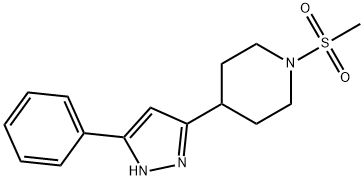 Piperidine, 1-(methylsulfonyl)-4-(5-phenyl-1H-pyrazol-3-yl)- (9CI) Struktur