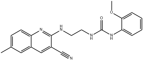 Urea, N-[2-[(3-cyano-6-methyl-2-quinolinyl)amino]ethyl]-N-(2-methoxyphenyl)- (9CI) Struktur