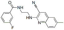 Benzamide, N-[2-[(3-cyano-6-methyl-2-quinolinyl)amino]ethyl]-3-fluoro- (9CI) Struktur