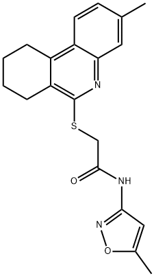 Acetamide, N-(5-methyl-3-isoxazolyl)-2-[(7,8,9,10-tetrahydro-3-methyl-6-phenanthridinyl)thio]- (9CI) Struktur