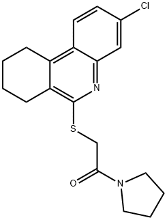 Pyrrolidine, 1-[[(3-chloro-7,8,9,10-tetrahydro-6-phenanthridinyl)thio]acetyl]- (9CI) Struktur