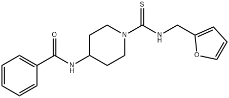 Benzamide, N-[1-[[(2-furanylmethyl)amino]thioxomethyl]-4-piperidinyl]- (9CI) Struktur