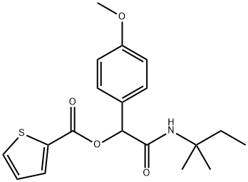 2-Thiophenecarboxylicacid,2-[(1,1-dimethylpropyl)amino]-1-(4-methoxyphenyl)-2-oxoethylester(9CI) Struktur