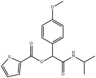 2-Thiophenecarboxylicacid,1-(4-methoxyphenyl)-2-[(1-methylethyl)amino]-2-oxoethylester(9CI) Struktur