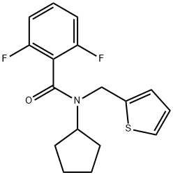 Benzamide, N-cyclopentyl-2,6-difluoro-N-(2-thienylmethyl)- (9CI) Struktur