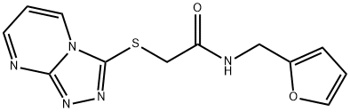 Acetamide, N-(2-furanylmethyl)-2-(1,2,4-triazolo[4,3-a]pyrimidin-3-ylthio)- (9CI) Struktur