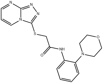 Acetamide, N-[2-(4-morpholinyl)phenyl]-2-(1,2,4-triazolo[4,3-a]pyrimidin-3-ylthio)- (9CI) Struktur