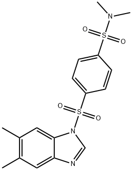 Benzenesulfonamide, 4-[(5,6-dimethyl-1H-benzimidazol-1-yl)sulfonyl]-N,N-dimethyl- (9CI) Struktur