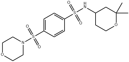 Benzenesulfonamide, 4-(4-morpholinylsulfonyl)-N-(tetrahydro-2,2-dimethyl-2H-pyran-4-yl)- (9CI) Struktur