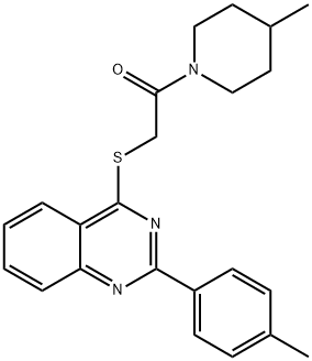 Piperidine, 4-methyl-1-[[[2-(4-methylphenyl)-4-quinazolinyl]thio]acetyl]- (9CI) Struktur