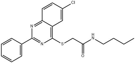 Acetamide, N-butyl-2-[(6-chloro-2-phenyl-4-quinazolinyl)thio]- (9CI) Struktur