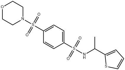 Benzenesulfonamide, 4-(4-morpholinylsulfonyl)-N-[1-(2-thienyl)ethyl]- (9CI) Struktur