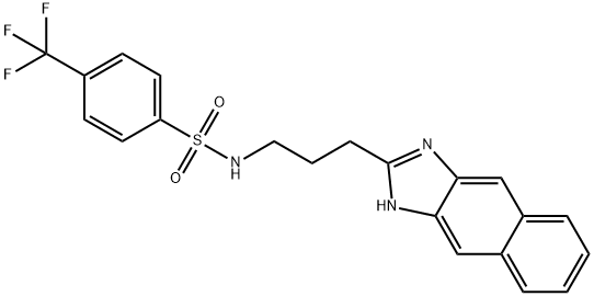 Benzenesulfonamide, N-[3-(1H-naphth[2,3-d]imidazol-2-yl)propyl]-4-(trifluoromethyl)- (9CI) Struktur