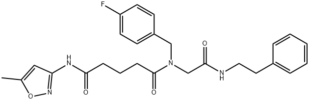 Pentanediamide, N-[(4-fluorophenyl)methyl]-N-(5-methyl-3-isoxazolyl)-N-[2-oxo-2-[(2-phenylethyl)amino]ethyl]- (9CI) Struktur