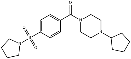 Piperazine, 1-cyclopentyl-4-[4-(1-pyrrolidinylsulfonyl)benzoyl]- (9CI) Struktur