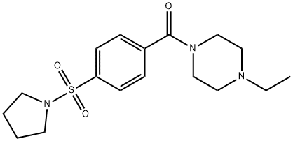 Piperazine, 1-ethyl-4-[4-(1-pyrrolidinylsulfonyl)benzoyl]- (9CI) Struktur