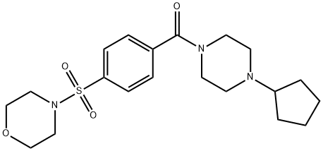 Piperazine, 1-cyclopentyl-4-[4-(4-morpholinylsulfonyl)benzoyl]- (9CI) Struktur