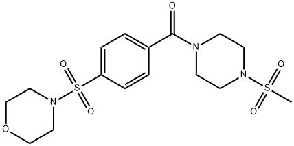 Piperazine, 1-(methylsulfonyl)-4-[4-(4-morpholinylsulfonyl)benzoyl]- (9CI) Struktur