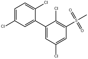 3-Methylsulfonyl-2,2',5,5'-tetrachlorobiphenyl Struktur