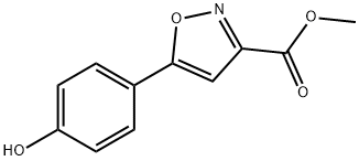 methyl 5-(4-hydroxyphenyl)isoxazole-3-carboxylate Struktur