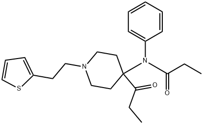 N-[4-(1-Oxopropyl)-1-[2-(2-thienyl)ethyl]-4-piperidinyl]-N-phenylpropanamide Struktur