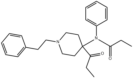 N-[4-(1-Oxopropyl)-1-(2-phenylethyl)-4-piperidinyl]-N-phenylpropanamide Struktur