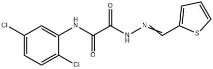 Acetic acid, [(2,5-dichlorophenyl)amino]oxo-, (2-thienylmethylene)hydrazide (9CI) Struktur