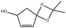 1,3-Dioxaspiro[3.4]oct-7-en-6-ol, 2,2-dimethyl- (9CI) Struktur