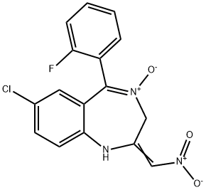 7-CHLORO-1,3DIHYDRO-5-FLUOROPHENYL-2-NITRO-METHYLENE-2H-1,4-BENZODIAZEPINE-4-OXIDE