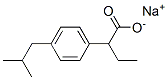 sodium 2-(4-isobutylphenyl)butyrate Struktur