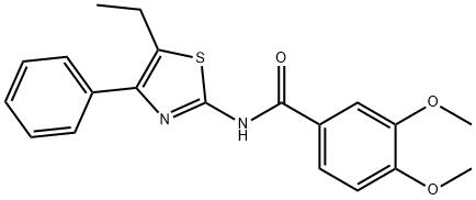 Benzamide, N-(5-ethyl-4-phenyl-2-thiazolyl)-3,4-dimethoxy- (9CI) Struktur