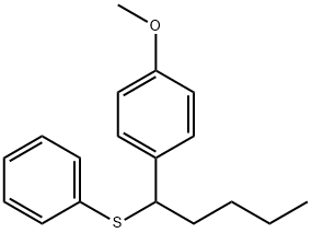 1-(4-Methoxyphenyl)-1-phenylthiopentane Struktur