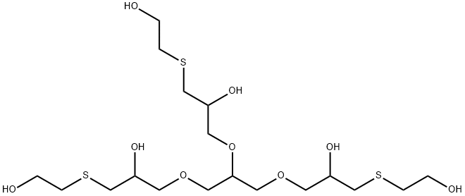 9-[2-hydroxy-3-[(2-hydroxyethyl)thio]propoxy]-7,11-dioxa-3,15-dithiaheptadecane-1,5,13,17-tetrol Struktur