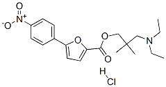 (3-diethylamino-2,2-dimethyl-propyl) 5-(4-nitrophenyl)furan-2-carboxylate hydrochloride Struktur