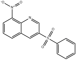 3-Benzenesulfonyl-8-nitro-quinoline Struktur