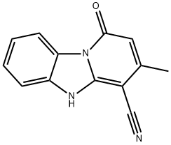 3-METHYL-1-OXO-1,5-DIHYDRO-BENZO[4,5]IMIDAZO[1,2-A]PYRIDINE-4-CARBONITRILE Struktur