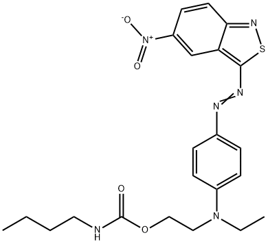 2-[ethyl[4-[(5-nitro-2,1-benzisothiazol-3-yl)azo]phenyl]amino]ethyl butylcarbamate Struktur