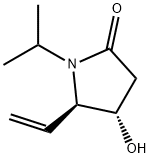 2-Pyrrolidinone,5-ethenyl-4-hydroxy-1-(1-methylethyl)-,(4S,5R)-(9CI) Struktur