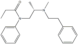 (+)-N-[(S)-2-[Methyl(2-phenylethyl)amino]propyl]-N-phenylpropanamide Struktur