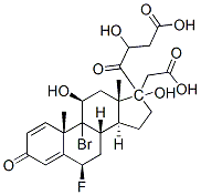 9-bromo-6beta-fluoro-11beta,17,21-trihydroxypregna-1,4-diene-3,20-dione 17,21-di(acetate) Struktur