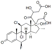 9,11beta-dichloro-6beta-fluoro-17,21-dihydroxy-16alpha-methylpregna-1,4-diene-3,20-dione 17,21-di(acetate) Struktur