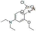 4-(diethylamino)-2-ethoxybenzenediazonium trichlorozincate Struktur